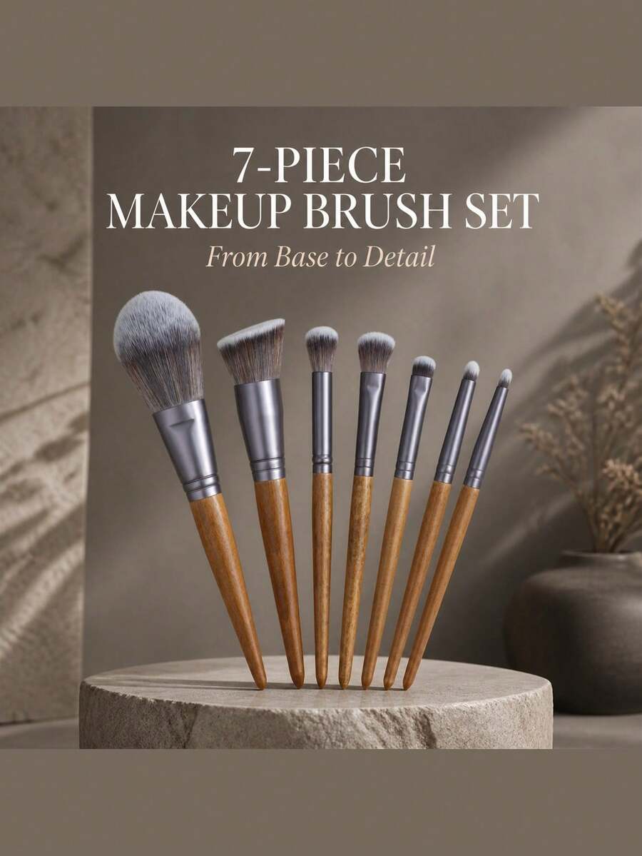 Pcs Professional Makeup Brush Set, Includes Foundation Brush, Powder Brush, Blush Brush, Concealer Brush, Eyeshadow Brush, Eyebrow Brush, Complete Makeup Tool Set, Travel Essential, Gift - Multicolor - View 1