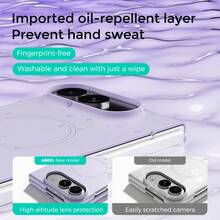 新款磁吸矽膠保護殼，相容 iPhone 18 Duo 折疊螢幕，雷雕隱形磁環，航空級 PC 防震防摔、高邊框防刮耐磨抗黃變手機殼 - 淡紫色 - 查看 4