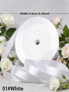 1 Roll 25 Yards 6mm Grosgrain Ribbon, DIY Wedding Christmas Decoration Bow Making Crafts Cards Gifts Flowers Accessories - Multicolor - View 8