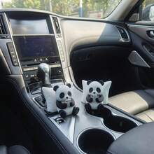 2 buah Bantal Panda Berbaring Kreatif, Dudukan Meja, Tempat Ponsel Panda Kartun, Ornamen Dekorasi Meja Kantor - panda - View 5