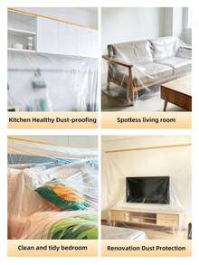 3/2/1pc Extra Large Elastic Dust-Proof Cover, Suitable For Sofa/Air Conditioner/TV/Motorcycle/Bicycle, Indoor And Outdoor Use, Made Of High-Quality Durable Material, Suitable For All Seasons, Multi-Functional Fitted Design Protective Film, Stretchable Sofa Protector, Effectively Blocks Dust, Keeps Bedding Looking New And Clean, Dust-Proof Film Provides Full Coverage, Keeps Surfaces Dust-Free And Impurity-Free, Maintains Original Whiteness And Cleanliness. - Multicolor - View 7