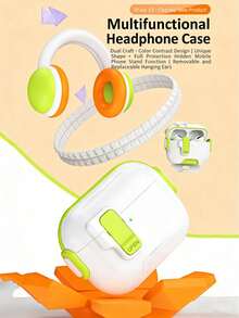 1 buah Casing Earphone Music Elf dengan Pengunci dan Gesper, Kompatibel dengan Earbud Bluetooth Nirkabel AirPods4/Pro 3, Penutup Pelindung dengan Pengunci dan Sakelar, Casing Earphone Kreatif - MultiWarna - View 5