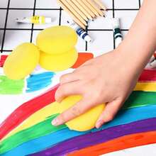 1/5/10 Pcs Ceramic Foam Sponge, For Crafting - Round, Highly Absorbent, Ideal For Coloring And Cleaning - Multicolor - View 5