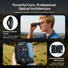 APEXEL 5X-10X Telephoto Lens HD FMC Monocular For Phones, Zoom Scope For Camping/Hiking/Sightseeing, Camera Photo & Video Accessory. - A - View 8
