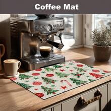 1 Buah Keset Selamat Datang Tema Natal, Karpet Kecil Penyerap Diatomit, Keset Lantai Anti Selip untuk Kompor, Mesin Kopi, Air, Bar, Meja, Dekorasi Rumah Natal Halloween, Keset Dalam dan Luar Ruangan untuk Pintu Depan dan Area Dapur - MultiWarna - View 3