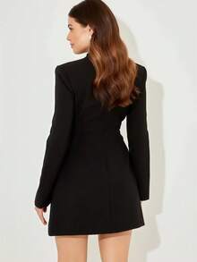 Women Short Dresses - Black - View 2