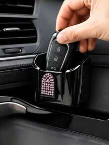 Car Key Storage Box, Multi-Functional Center Console Storage Box And Remote Control Holder, Suitable For Most Car Models Accessories, Car Supplies, Car Storage, Functional Holder, Space-Saving Storage Solution - Multiple Styles - View 1