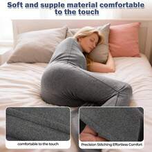 Portable Hugging Pillow Sleeping Bag, Embrace-Style Sleep Pod, Sleep-Aid Relaxation Breathing Blanket, Business Travel Companion, Soft Skin-Friendly, Space-Saving, Suitable For Home And Outdoor Use. Includes Eye Mask. - Grey - View 5