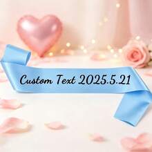 Customized Glitter Ribbon, Can Be Written According To Your Requirements, Multiple Colors, Wedding Bridal Shower Gift, Happy Birthday Ribbon, Bachelorette Party Decoration, Parade Banner, Ideal Gift For Graduation Ceremony - Multicolor - View 9