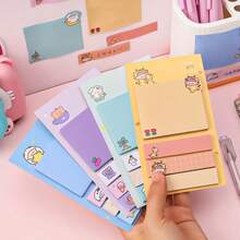 320pcs/Set Cute Cartoon Animal Sticky Notes, Japanese Style Adorable Bear Rabbit Sheep Self-Adhesive Memo Pads, Index Tabs Labels, School Campus Office Stationery Supplies, Suitable For School, Halloween, Christmas Gifts - one-size - View 1