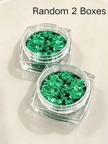 1box /2boxes Fall, Autumn, Fall Nails Random Assortment Emerald Green Round Nail Glitter, Bright Metallic Luster Small Round Sequins, Exquisite Beautiful Nail Decoration, Nail Salon Same Style Accessories, Vintage Holiday Atmosphere Nail DIY Creative Materials - Multicolor - View 8