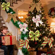 The Grinch أشرطة عيد الميلاد بطول 5 أمتار، شرابات، شخصيات عيد الميلاد الخضراء الناعمة، أشرطة مربعات، أشرطة حلوى بنقاط، ديكورات العطلات - متعدد الألوان - مشاهدة 3