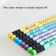 12pcs HB Pencils + Pencil Sharpener, Thick Pencil With Non-Slip Grip, Correct Writing Posture, Professional Art Drawing, Adult Calligraphy Pencils - A - View 3