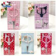 SANRIO 1pc Girl Style Cartoon 3D Decorative Handmade Scissors With Protective Cover, Scrapbooking Paper Cutting Small Scissors, Student Office Stationery - Multicolor - View 12
