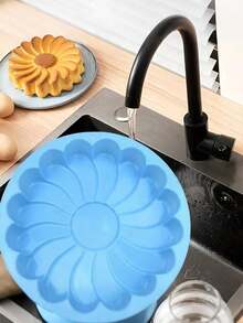 Single Large Daisy Flower Silicone Cake Mold, Floral Baking Pan For Cake, Chocolate, Mousse, Pudding, Jelly, Cheesecake And Dessert Making, Creative DIY Home Baking Tool For Parties And Celebrations - Multicolor - View 8