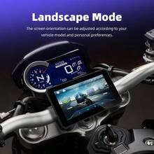 Motorcycle CarPlay Screen, Wireless CarPlay And Android Auto, Equipped With 5-Inch HD Screen And Adjustable Bracket, Supports Wireless Audio/Navigation, Battery Not Included - MP5 - View 6
