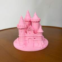 Fantasy Castle Desktop Statue, Minimalist Desktop Ornament, Suitable For Study, Office, Home Desktop Placement Art Decor Craft Gift, Perfect Collectible And Holiday Gift Statue Ornament - pink 1pc - View 6