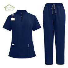 Men Scrub Sets - Navy Blue - View 1