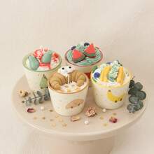 Fruit Scented Candle Ceramic Cup Candle Holiday Warm Minimalist Romantic Gift Birthday Creative - one-size - View 3