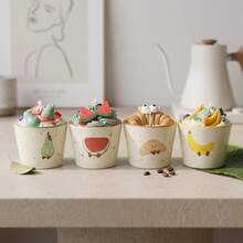 Fruit Scented Candle Ceramic Cup Candle Holiday Warm Minimalist Romantic Gift Birthday Creative - one-size - View 5