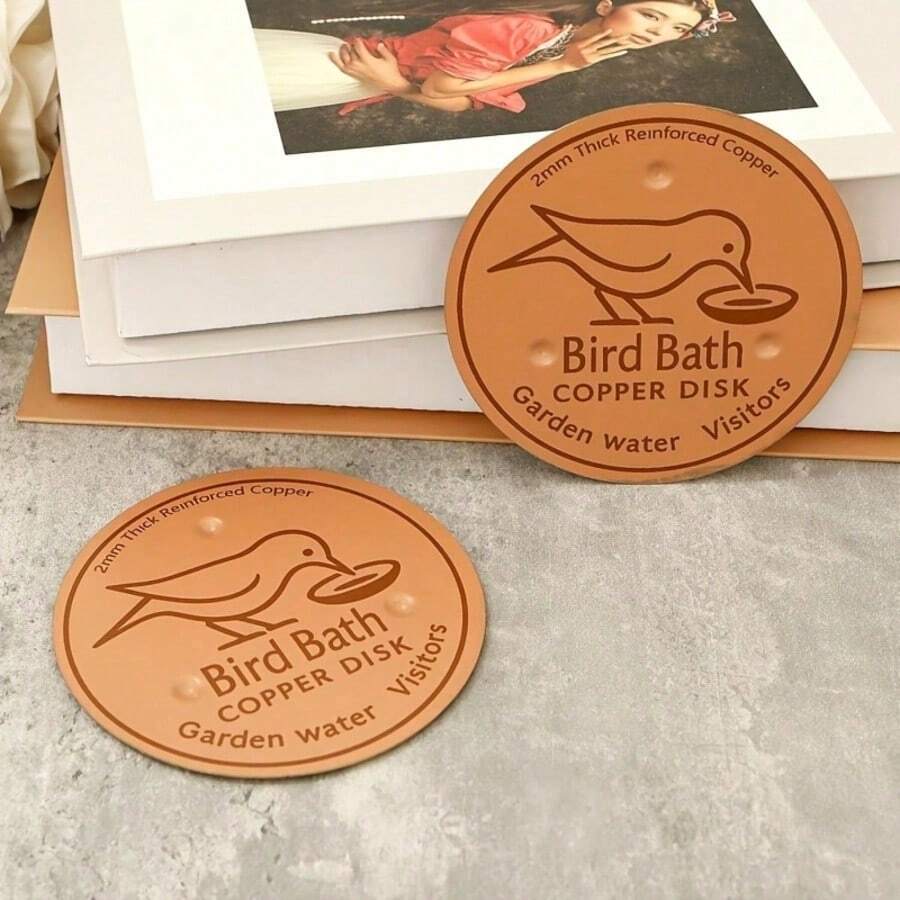 1pc Copper Bird Bath Basin, 2mm Thick Copper Plate, Used For Bird Bathing, 3-Point Support Ensures Water Quality Cleanliness - Bird Bath - View 1