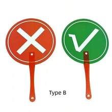 1/5/10pcs Classroom Response Handheld Paddle, Double-Sided PVC Correct & Incorrect/Up/Down/GO/STOP/YES/NO Answer Indicator - Educational Teaching Tool For Student Engagement And Feedback (1 Design, Red On One Side, Green On The Other) Back To School - View 8