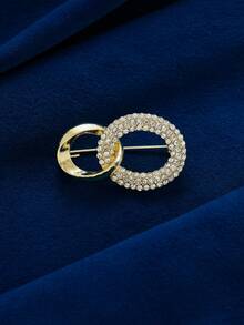 Elegant Luxury Niche Exquisite Interlocking Brooch For Women, Versatile Elegant Accessory - Yellow Gold - View 3