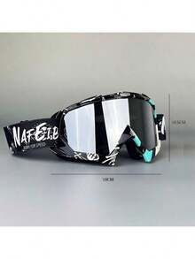 1 Pair Ski Goggles, Mountaineering Ski Glasses, Unisex Adjustable Headband, Large Field Of View, Winter Outdoor Sports Protective Eyewear - Silver Lenses - View 2