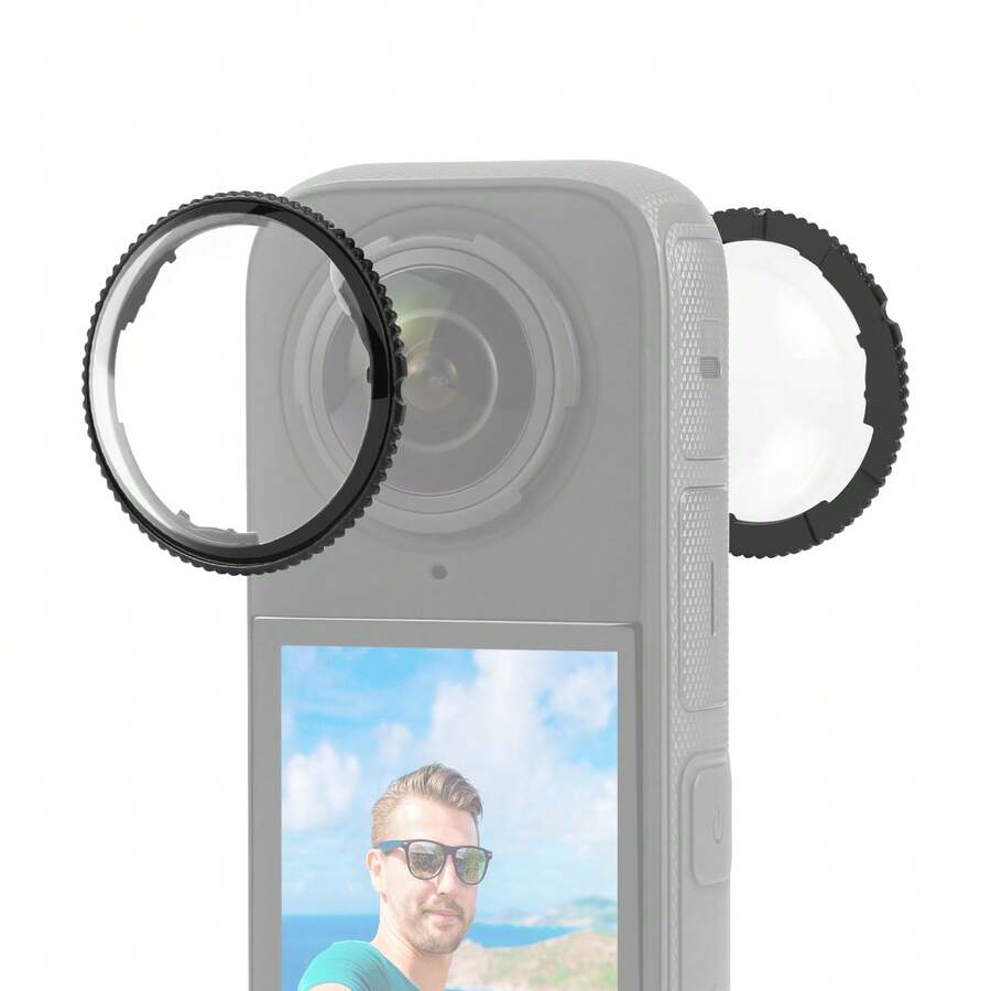 For Insta360 X4 PULUZ Rotation Optical Glass Lens Guard Protective Cover (Transparent) - View 1
