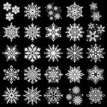 50Pcs Transparent PET Original Snowflake Stickers Bag, Decorative Stickers, Water Bottle And Laptop Stickers, Colorful Stickers, Notebook, Phone Case, Guitar, Skateboard - Snowflake Stickers - View 4