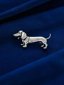 Creative Funny Puppy Brooch For Women - Silver - View 3