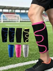 1pc Adjustable Elastic Calf Sleeve Knee Support Leg Wrap For Outdoor Hiking Cycling Running Football Basketball Leg Band Halloween - Multicolor - View 1