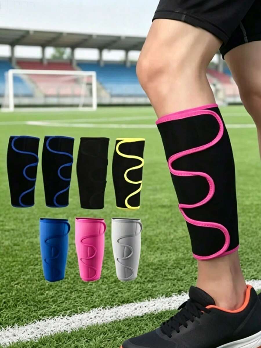 1pc Adjustable Elastic Calf Sleeve Knee Support Leg Wrap For Outdoor Hiking Cycling Running Football Basketball Leg Band Halloween - Multicolor - View 1
