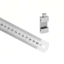 Metal Swenson Style Carpenter Square, Woodworking Tool, Steel Ruler With Positioning Stop Block, Adjustable Measuring And Marking Gauge, Suitable For DIY Woodworking Layout And Marking Tasks - A - View 9