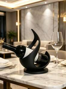 3D Printed Decorative Wine Bottle Holder Sculpture Ornament, Unique Creative Gift, Multifunctional Desktop Wine Storage Decor, Modern Kitchen And Bar Decoration, Perfect Holiday Gift For Enthusiasts And Collectors - View 3
