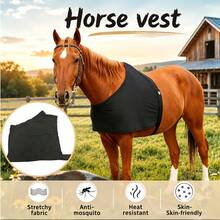 1pc Elastic Horse Rug With Shoulder Guard, Anti-Rub. Horse Fly Sheet For Outdoor Riding, Mosquito Proof - Multicolor - View 11
