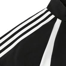 Adidas New Men's Color-Block Striped Windproof Waterproof Woven Versatile Casual Three-Stripe Stand Collar Jacket - Black/Red & White - View 5