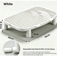 Cat Litter Ramp Plastic Kitten Litter Box Step Pad Anti-Tracking Litter Mat, Pet Cleaning Supplies - M - View 8
