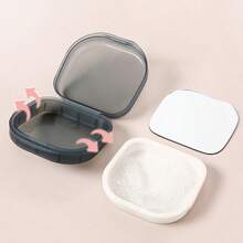 1 hộp đựng trang sức màu nhám mới, hộp đựng hàm duy trì răng, hộp đựng niềng răng tàng hình di động có gương, hộp đựng niềng răng đa năng - Nhiều màu - Xem 5