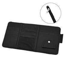 Car Sun Visor Organizer, Multi‑Functional Glasses Clip, Fashion Glasses Holder, Card & Document Pouch - A - View 7