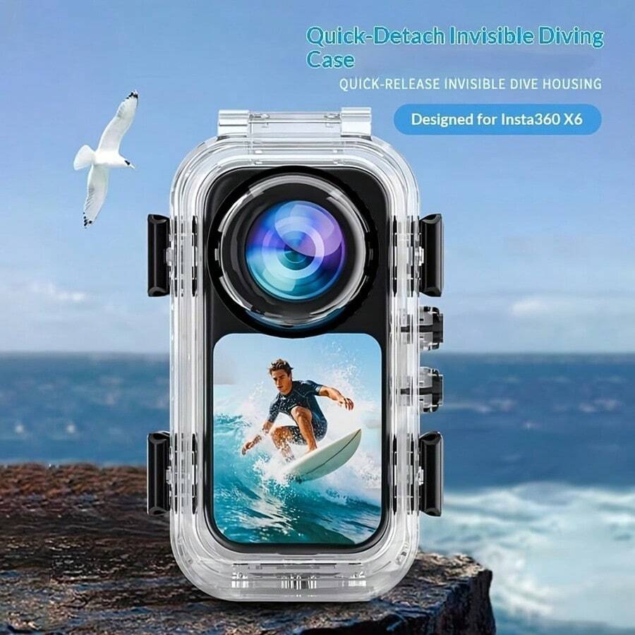 Quick Release Invisible Diving Case With Magnetic Anti-Fog Underwater Waterproof Cover For Insta360 X6 - View 1