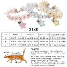 1pc Cute Floral Lace Cat Collar, Detachable Kitten Collar With Bell And Shiny Star Pendant, Soft Pet Collar, Suitable For Small Adult Cats, Perfect For Daily And Holiday Wear, Gift For Pets - Multicolor - View 4