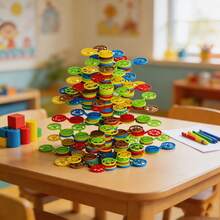 108/168pcs Kids Stacking Blocks Balance Building Toy, Balance Tree Desktop Fun Toy, Focus And Thinking Training, Enhanced Interactivity - Multicolor - View 12