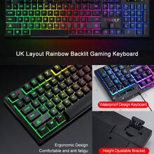 T-WOLF 3-In-1 Gaming Keyboard And Mouse Set With RGB Backlit Wired 104-Key Keyboard, 4-Button Wired LED Mouse And Mouse Pad - View 10