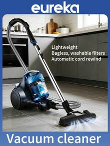 Eureka WhirlWind NEN110A Lightweight Canister Vacuum Cleaner | Bagless, Adjustable Suction Control, Washable Filters | Compact, Multi-Surface Cleaning | Easy Cord Rewind | Ideal For Home, Office, And Carpet Cleaning - View 1