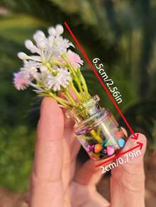 6pcs/1pc/Set Random Style Cute Vase Decor Set, Stress Relief Mini Desktop Ornaments, Computer Monitor, Office Space Back To School Decoration, Home Decor, Home Accessories, Office Decor, Stationery Supplies, Office And School Use - Random Style - View 5
