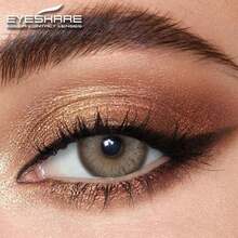 Eyeshare زوج واحد من عدسات لاصقة ملونة، مناسبة للمكياج، عدسات لاصقة بنية، قابلة للتخلص منها سنويًا - بني - مشاهدة 5