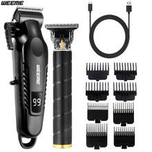 WEEME 4-In-1 Men's Electric Shaver And Trimmer Set, Includes Nose Hair Trimmer And Shaver, Multi-Functional Grooming Tools For Trimming, Shaving And Cleaning, Suitable For Home Use, Travel, And As A Gift For Boyfriend Or Father - Black - View 11