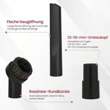 Vacuum Cleaner Nozzle Set, 7-Piece Universal Vacuum Cleaner Accessories, Multi-Function Vacuum Cleaner Nozzle Brush Head Set, Suitable For Car, Carpet, Furniture Universal Vacuum Cleaner Brush Head - View 3