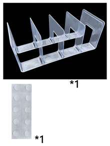 Transparent Acrylic Storage Organizer, 4 Compartments, Multi-Functional Dividers, Suitable For Handbags, Wallets, Books, Clothes, Sweaters, Towels, Applicable For Wardrobes, Bookshelves, Bedrooms, Bathrooms, Kitchens, Offices - Multicolor - View 8